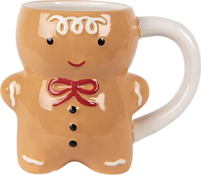 Immagine prodotto di Clayre & Eef Mug Gingerbread Man 300 ml in Vetroceramica marrone