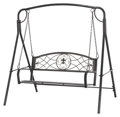 Produktbild von Outsunny Gartenschaukel für 2 Personen Hollywoodschaukel Schaukelbank Metall