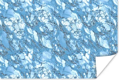 Produktbild von MuchoWow® Poster Marmor - Glitter - Blau 60x40 cm - Schlafzimmerdekoration