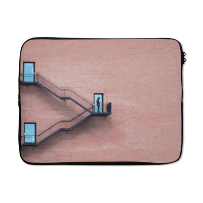 Produktbild von MuchoWow® Laptop Hülle 15 Zoll Tür - Wand - Treppe - Architektur Laptoptasche - Laptoptasche - Sleeve - Rundum-Schutz