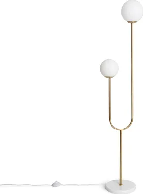 Produktbild von Stehlampe aus Metall und Glas Moonlight Brass 2 Strahler Gold
