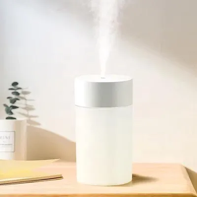 Obrázok produktu pre Mini osviežovač vzduchu, prenosný, nabíjateľný cez USB, tichý (30 dB), s funkciou zvlhčovania vzduchu, s nočným režimom, do kancelárie (biely)
