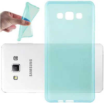 Produktbild von Cadorabo Hülle für Samsung Galaxy A7 2015 Schutz Hülle in Blau Schutzhülle TPU Silikon Cover Etui Case