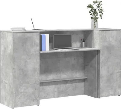 Produktbild von Möbel Empfangstheke Betongrau 180x50x103,5 cm Holzwerkstoff - Schreibtische 3324208