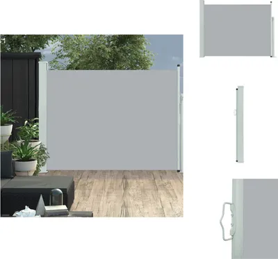 Zdjęcie produktu dla vidaXL Wysuwana markiza boczna 140×500 cm szara - Parasole i osłony przeciwsłoneczne
