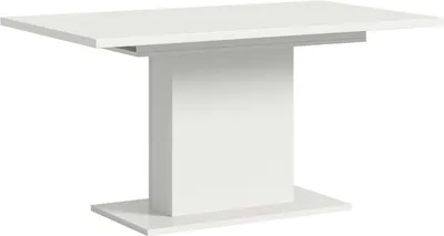 Produktbild von Esstisch ausziehbar Weiß, modernes Design, Säulen-Fußgestell