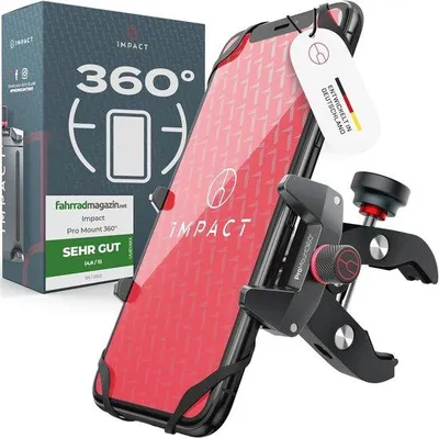 Productafbeelding van 360° mobiele telefoonhouder voor fiets - smartphonehouder met universele bevestiging voor stuur
