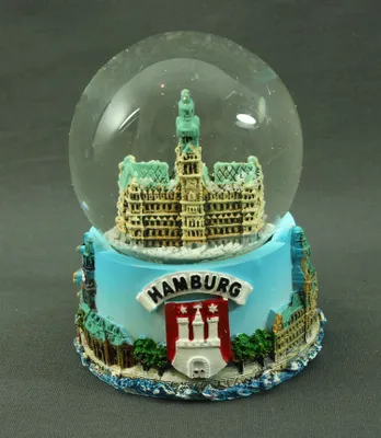 Produktbild von Schneekugel Rathaus Hamburg Schüttelkugel Glitzerkugel Mitbringsel