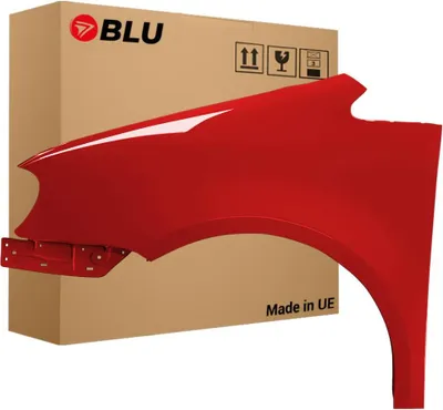 Immagine prodotto di BLU Parafango compatibile con VW Volkswagen Touran 1T1 LY3D Sinistra Rot TornadoRot | 2003-2006 | Anteriore | Verniciato | Pronto per il montaggio | Zincato