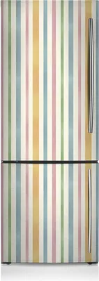 Produktbild von Kühlschrankmagne Kühlschrank Aufkleber Magnetfolie Dekoration 60x205 cm - Bunte Linien.