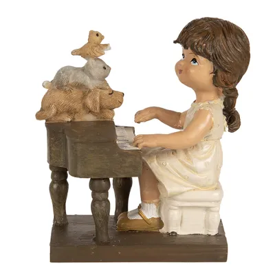 Immagine prodotto di Clayre & Eef Figurina ragazza 10 cm in poliresina marrone