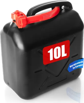 Produktbild von Benzinkanister 10L mit flexiblem Ausgießer - Kraftstoffkanister für Benzin & Diesel - UN-Zulassung