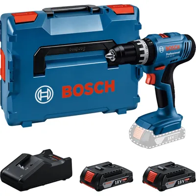 Zdjęcie produktu dla Wiertarko-wkrętarka udarowa akumulatorowa Bosch GSB 18V-25 Professional 18 V 60 Nm (06019K9302) + 2x akumulator 2,0 Ah + ładowarka + L-Boxx