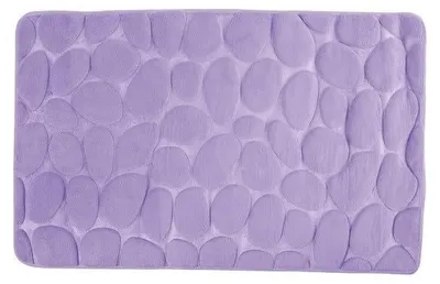 Immagine prodotto di Tappetino da bagno MSV in microfibra, modello "Pebble", 40 x 60 cm, colore lavanda