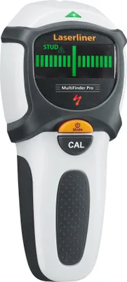 Produktbild von Laserliner MultiFinder Pro, Stromführendes Kabel, Metall, Holz, Schwarz, Weiß, 4 cm, 4 cm, LCD, 6LR61