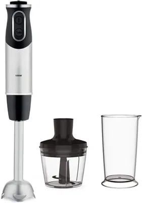 Image de Ensemble mixeur 3 en 1 - Mixeur à main - Blender - Batteur - 3 en 1 - Appareil de cuisine - Inox - Sauces - Smoothies - Aliments pour bébés