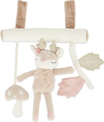 Produktbild von Baby Kinderwagenkette Mädchen Reh Ella | Kinderwagen Spielzeug | Maxi Cosi Spielzeug | Baby Mobile Kinderwagen Spielbogen Baby Spieluhr Maxi Cosi Kette Spielzeug Babyschale Anhänger Autositz Spirale