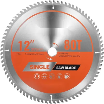 Immagine prodotto di Lama circolare - 305 mm - 80 denti - Spessore della lama 3 mm - Per legno, compensato, OSB, legno duro - Fessure di espansione con riduzione del rumore