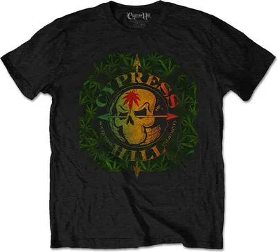 Produktbild von Cypress Hill South Gate Logo & Leaves Black M T-Shirt