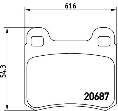 Produktbild von Brembo Bremsbelagsatz, Scheibenbremse Hinterachse P 50 007
