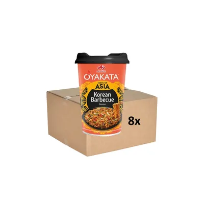 Produktbild von 8er-Pack Ajinomoto OYAKATA Instantnudeln Yakisoba CUP Koreanisches BBQ 93g