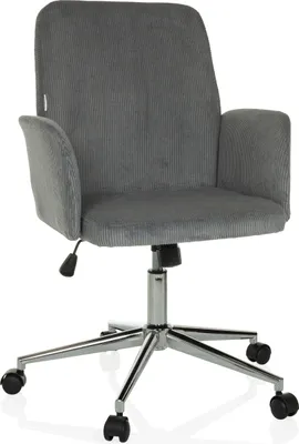Obrázok produktu pre hjh OFFICE Home Office Kancelárska stolička SOLAO CORD Kancelárska stolička s podrúčkami Látková otočná stolička