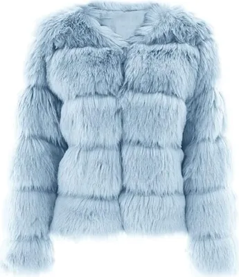 Produktbild von Damen Kunstpelz Mantel Kurzer Faux Pelz Winterjacke Kunstfell Oberbekleidung Einfarbig Dicker Parka Wintermantel