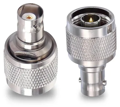 N-Stecker auf BNC-Buchse Koaxialadapter, 2 Stück, 50 Ohm