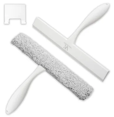 Immagine prodotto di Set di tergivetri con microfibra, 28 cm, bianco e grigio