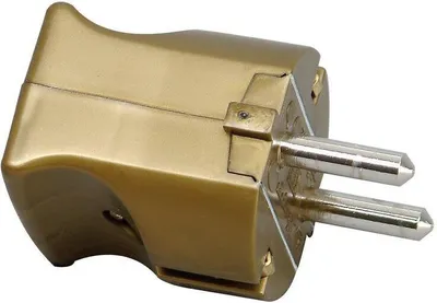 Produktbild von Schutzkontakt-Stecker gold gold, 2-polig