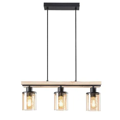 Obrázok produktu pre E27 3x25W závesná lampa čierna 72083 Niylah Rabalux