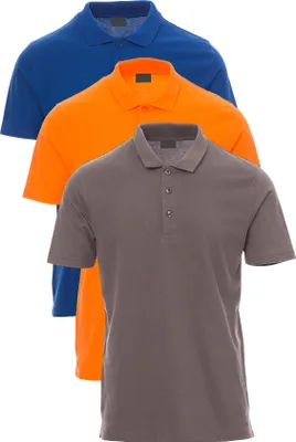 Produktbild von Mivaro Herren 3er Pack Poloshirts Blau / Orange / Anthrazit - aus 100% Baumwolle - kurzarm Polo mit Kragen & 3-Knopf-Leiste, Regular Fit, Piqué Stoff, Atmungsaktiv, große Größen XS bis 5XL
