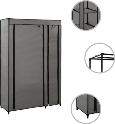 Obrázek produktu pro vidaXL Skládací skříň šedá 110x45x175 cm Látka