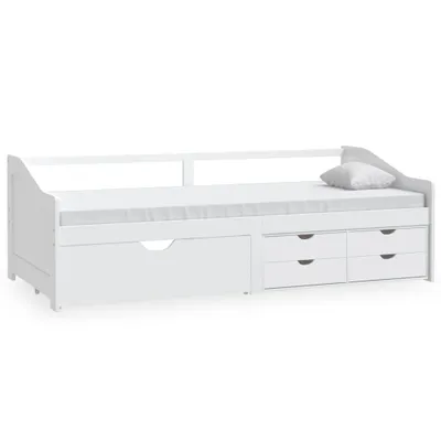 Immagine prodotto di vidaXL Letto a 3 posti con cassetti in legno di pino bianco 90x200 cm