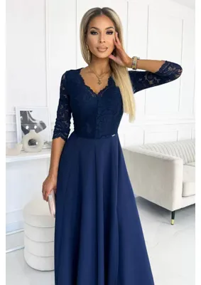 Productafbeelding van Numoco Damesjurk Amber, marineblauw, maat S