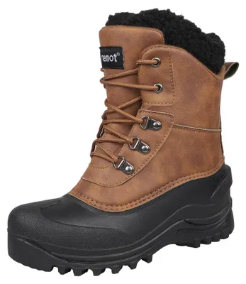 Produktbild von riemot Winterstiefel Damen Herren Wasserdicht Gefüttert Schneestiefel Warme Snow