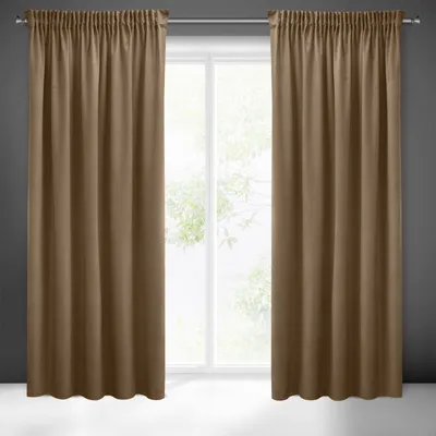 Obrázek produktu pro Eurofirany Záclona 140x270 Sibel hnědý velur připravená na pásku Pierre Cardin