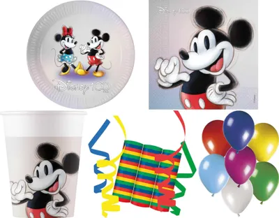 Produktbild von 36-tlg. Set Kindergeburtstag Party Feier Fete Deko Motto Disney 100