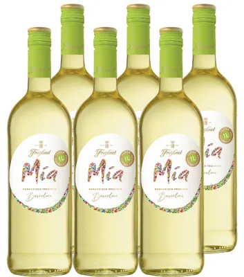 Produktbild von Freixenet Mia Blanco Spanischer Weißwein (6x1,0l) Set - 1,0 Liter Sonder-Edition - Wein, lieblich, jugendlich lebendig und fruchtig frisch