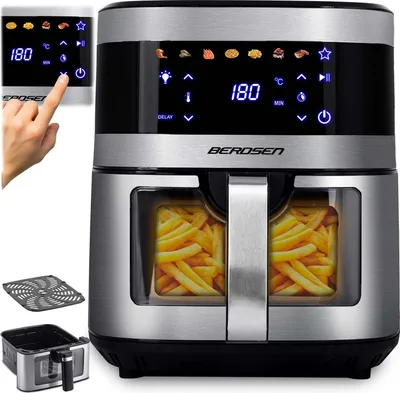 Obrázok produktu pre Vzduchová fritéza Berdsen BD-656 strieborná