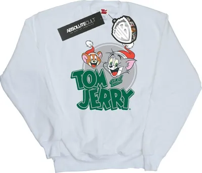Produktbild von Tom And Jerry - "Christmas Greetings" Sweatshirt für Damen BI11649 (XXL) (Weiß)