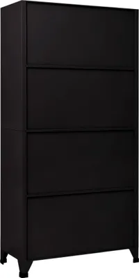 Produktbild von Schließfachschrank Schwarz 90x40x180 cm Stahl