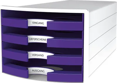 Produktbild von HAN Schubladenbox, Weiß/Lila, 4 Schubladen, 1013-57