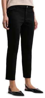 Produktbild von Street One 7/8 Slim Leg Hose im Satin-Look Black 36