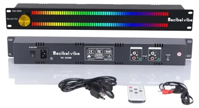 Obrázek produktu pro Audio VU metr - 128 LED - 19 barev - Stereo - RCA 3,5 mm