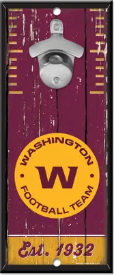 Produktbild von NFL Washington Football Team Bottle Opener Flaschenöffner Wood Sign Holzschild Holz 30x12cm