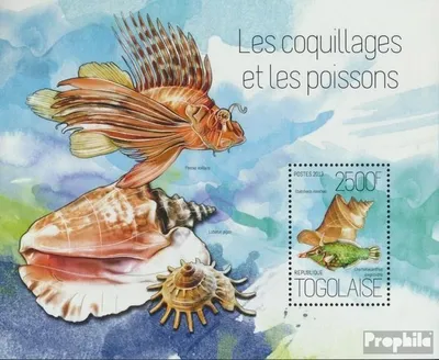 Produktbild von Briefmarken Togo 2013 Mi Block 902 (kompl. Ausgabe) postfrisch Muscheln und Fisch