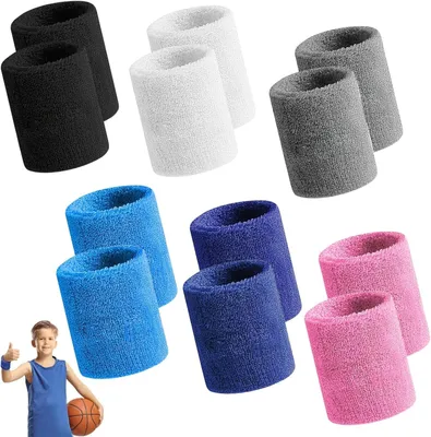 Obrázok produktu pre Potítka 12 kusov, savé bavlnené, priedušné a elastické, 3,2 x 3,0 palca, pre šport