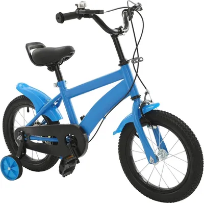 Produktbild von Kinderfahrrad - 35 cm Räder - Mit Stützrädern - Titanrahmen - Titangabel - V-Brake/Scheibenbremse - Zweirichtungsfederung - Für 3–6 Jahre