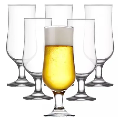 Produktbild von Biergläser Cocktailgläser | 370 ml | 6 Stück SET | Becher Coffeeglas Grogglas Gläser Bier Eisgläser Bierkrug Bierglas Wassergläser Saftgläser